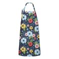 thumbnail image 1 of Pioneer Flower Floral Print Pattern Apron for Women and Men, Cotton Linen Waterproof with Pockets, Adjustable, 33x27 Inch for Kitchen, Gardening, BBQ, Salon, 1 of 6
