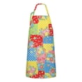 thumbnail image 1 of Pioneer Flower Floral Print Pattern Apron for Women and Men, Cotton Linen Waterproof with Pockets, Adjustable, 33x27 Inch for Kitchen, Gardening, BBQ, Salon, 1 of 6