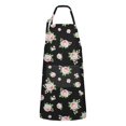 thumbnail image 1 of Pioneer Flower Floral Print Pattern Apron for Women and Men, Cotton Linen Waterproof with Pockets, Adjustable, 33x27 Inch for Kitchen, Gardening, BBQ, Salon, 1 of 6