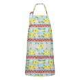thumbnail image 1 of Pioneer Flower Floral Print Pattern Apron for Women and Men, Cotton Linen Waterproof with Pockets, Adjustable, 33x27 Inch for Kitchen, Gardening, BBQ, Salon, 1 of 6