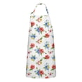 thumbnail image 1 of Pioneer Flower Floral Print Pattern Apron for Women and Men, Cotton Linen Waterproof with Pockets, Adjustable, 33x27 Inch for Kitchen, Gardening, BBQ, Salon, 1 of 6