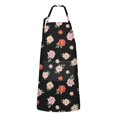 thumbnail image 1 of Pioneer Flower Floral Print Pattern Apron for Women and Men, Cotton Linen Waterproof with Pockets, Adjustable, 33x27 Inch for Kitchen, Gardening, BBQ, Salon, 1 of 6