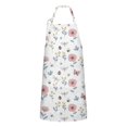 thumbnail image 1 of Pioneer Flower Floral Print Pattern Apron for Women and Men, Cotton Linen Waterproof with Pockets, Adjustable, 33x27 Inch for Kitchen, Gardening, BBQ, Salon, 1 of 6