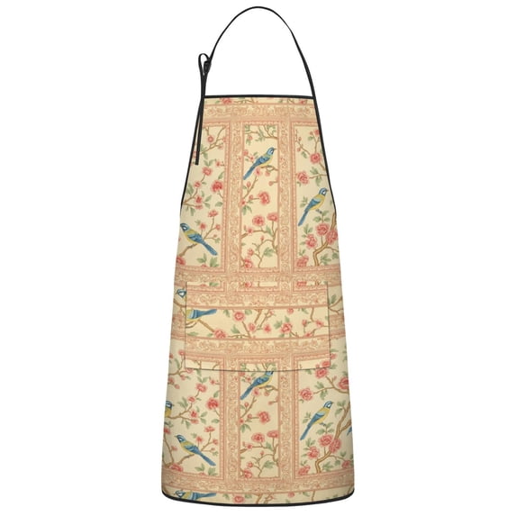 Print Patterns Pioneer Flower Floral Print Pattern Apron for Women with Pockets ...