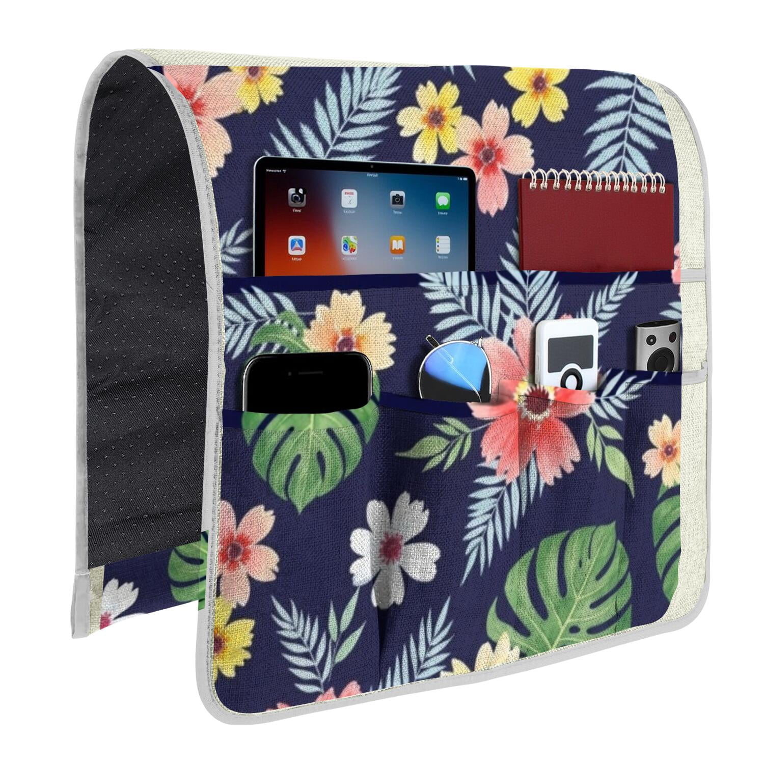 Pioneer Flower Floral Print Pattern Armrest Organizer, Chair Side ...