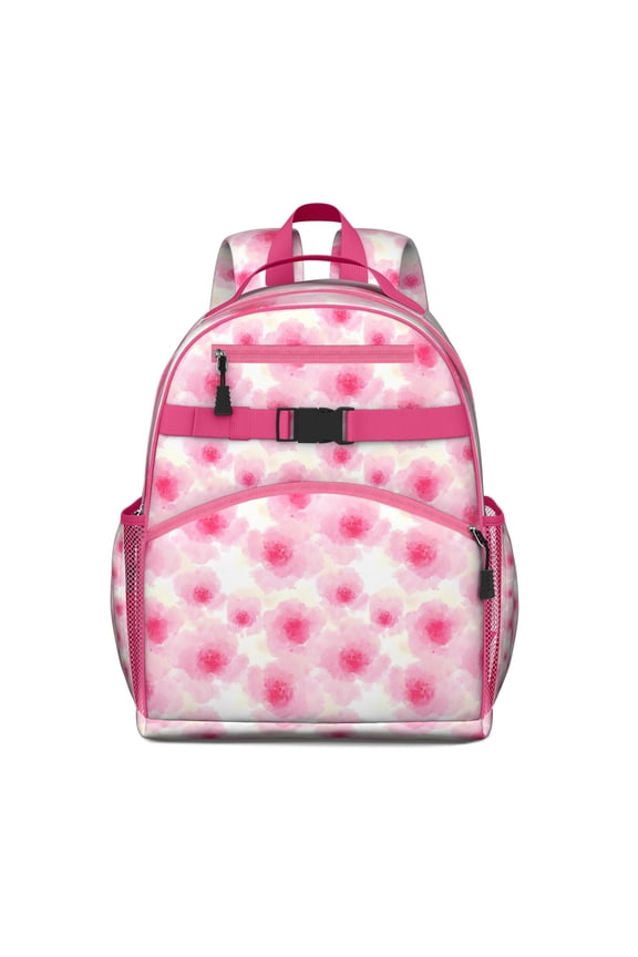 Pioneer Flower Floral Print Pattern Backpack for School,Cute School Bag,Schoolbag with Adjustable Shoulder Straps & Padded Back,15.25"x11.5"x5.25"