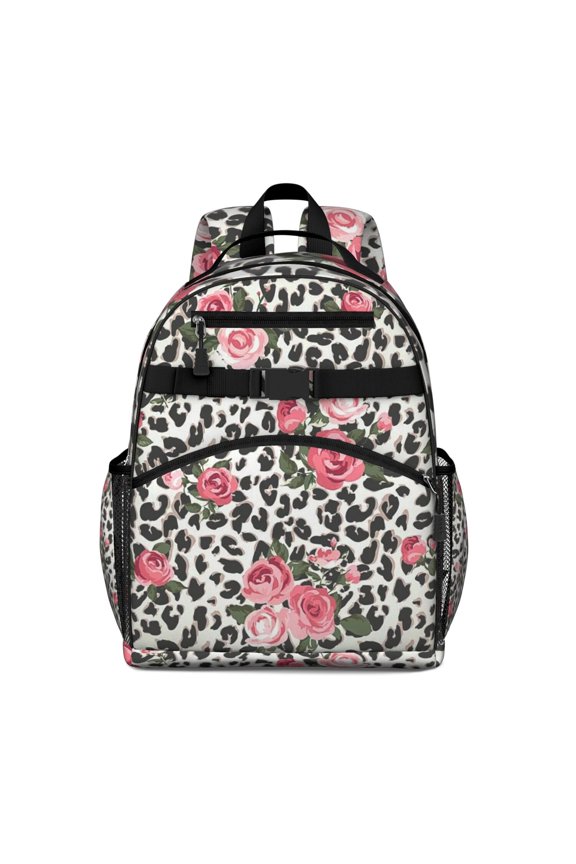 Pioneer Flower Floral Print Pattern Backpack for School,Cute School Bag,Schoolbag with Adjustable Shoulder Straps & Padded Back,15.25"x11.5"x5.25"