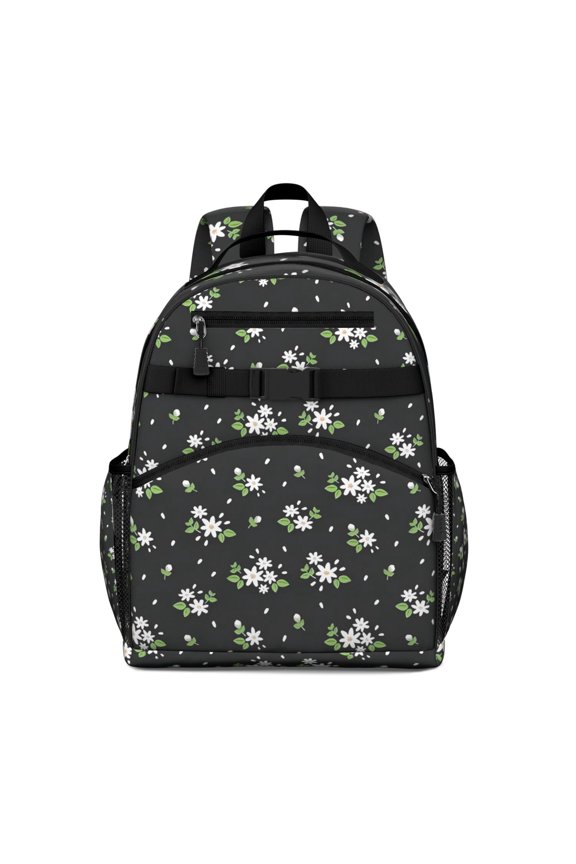 Pioneer Flower Floral Print Pattern Backpack for School,Cute School Bag,Schoolbag with Adjustable Shoulder Straps & Padded Back,15.25"x11.5"x5.25"