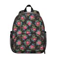 thumbnail image 1 of Pioneer Flower Floral Print Pattern Backpack for School, Cute School Bag with Adjustable Shoulder Straps and Padded Back, 13.8"x11.4"x6", 1 of 5