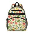 thumbnail image 1 of Pioneer Flower Floral Print Pattern Backpack for School, Cute School Bag with Adjustable Shoulder Straps and Padded Back, 15.25"x11.5"x5.25", 1 of 5