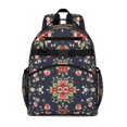 thumbnail image 1 of Pioneer Flower Floral Print Pattern Backpack for School, Cute School Bag with Adjustable Shoulder Straps and Padded Back, 15.25"x11.5"x5.25", 1 of 5