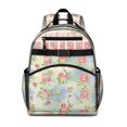 thumbnail image 1 of Pioneer Flower Floral Print Pattern Backpack for School, Cute School Bag with Adjustable Shoulder Straps and Padded Back, 15.25"x11.5"x5.25", 1 of 5