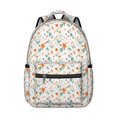 thumbnail image 1 of Pioneer Flower Floral Print Pattern Backpack for School, Cute School Bag with Adjustable Shoulder Straps and Padded Back, 15.3"x11"x7.1", 1 of 5