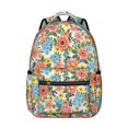 thumbnail image 1 of Pioneer Flower Floral Print Pattern Backpack for School, Cute School Bag with Adjustable Shoulder Straps and Padded Back, 15.3"x11"x7.1", 1 of 5