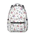 thumbnail image 1 of Pioneer Flower Floral Print Pattern Backpack for School, Cute School Bag with Adjustable Shoulder Straps and Padded Back, 15.3"x11"x7.1", 1 of 5
