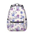 thumbnail image 1 of Pioneer Flower Floral Print Pattern Backpack for School, Cute School Bag with Adjustable Shoulder Straps and Padded Back, 15.3"x11"x7.1", 1 of 5