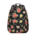thumbnail image 1 of Pioneer Flower Floral Print Pattern Backpack for School, Cute School Bag with Adjustable Shoulder Straps and Padded Back, 15.3"x11"x7.1", 1 of 5