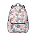thumbnail image 1 of Pioneer Flower Floral Print Pattern Backpack for School, Cute School Bag with Adjustable Shoulder Straps and Padded Back, 15.3"x11"x7.1", 1 of 5