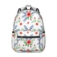 thumbnail image 1 of Pioneer Flower Floral Print Pattern Backpack for School, Cute School Bag with Adjustable Shoulder Straps and Padded Back, 15.3"x11"x7.1", 1 of 5