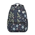thumbnail image 1 of Pioneer Flower Floral Print Pattern Backpack for School, Cute School Bag with Adjustable Shoulder Straps and Padded Back, 15.3"x11"x7.1", 1 of 5