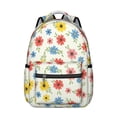 thumbnail image 1 of Pioneer Flower Floral Print Pattern Backpack for School, Cute School Bag with Adjustable Shoulder Straps and Padded Back, 15.3"x11"x7.1", 1 of 3