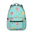 thumbnail image 1 of Pioneer Flower Floral Print Pattern Backpack for School, Cute School Bag with Adjustable Shoulder Straps and Padded Back, 15.3"x11"x7.1", 1 of 5