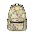 thumbnail image 1 of Pioneer Flower Floral Print Pattern Backpack for School, Cute School Bag with Adjustable Shoulder Straps and Padded Back, 15.3"x11"x7.1", 1 of 5