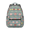 thumbnail image 1 of Pioneer Flower Floral Print Pattern Backpack for School, Cute School Bag with Adjustable Shoulder Straps and Padded Back, 15.3"x11"x7.1", 1 of 5