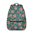 thumbnail image 1 of Pioneer Flower Floral Print Pattern Backpack for School, Cute School Bag with Adjustable Shoulder Straps and Padded Back, 15.3"x11"x7.1", 1 of 5