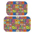 thumbnail image 1 of Pioneer Flower Floral Print Pattern Bath Mat Set Of 2,Non-Slip Rug for Bathroom,Kitchen,Bedroom,Entrance, 30x17 and 23.5x15.7 Inches, 1 of 5
