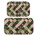 thumbnail image 1 of Pioneer Flower Floral Print Pattern Bath Mat Set Of 2,Non-Slip Rug for Bathroom,Kitchen,Bedroom,Entrance, 30x17 and 23.5x15.7 Inches, 1 of 5