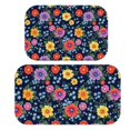 thumbnail image 1 of Pioneer Flower Floral Print Pattern Bath Mat Set Of 2,Non-Slip Rug for Bathroom,Kitchen,Bedroom,Entrance, 30x17 and 23.5x15.7 Inches, 1 of 5