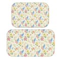 thumbnail image 1 of Pioneer Flower Floral Print Pattern Bath Mat Set Of 2,Non-Slip Rug for Bathroom,Kitchen,Bedroom,Entrance, 30x17 and 23.5x15.7 Inches, 1 of 5