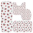 thumbnail image 1 of Pioneer Flower Floral Print Pattern Bathroom Rug Set 4 Piece,Includes Contour,Lid Cover,Bath Mat,Non-Slip Extra Soft Absorbent Washable, 1 of 5