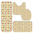 thumbnail image 1 of Pioneer Flower Floral Print Pattern Bathroom Rug Set 4 Piece,Includes Contour,Lid Cover,Bath Mat,Non-Slip Extra Soft Absorbent Washable, 1 of 5