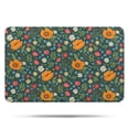 thumbnail image 1 of Pioneer Flower Floral Print Pattern Bathroom Rugs Mat, Non Slip Microfiber Bathroom Rug with Rubber Backing, Soft Mats for Bathroom Floor Tub Shower, 17"x27", 1 of 5