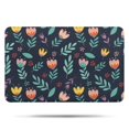 thumbnail image 1 of Pioneer Flower Floral Print Pattern Bathroom Rugs Mat, Non Slip Microfiber Bathroom Rug with Rubber Backing, Soft Mats for Bathroom Floor Tub Shower, 17"x27", 1 of 5