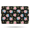 thumbnail image 1 of Pioneer Flower Floral Print Pattern Bathroom Rugs Mat, Non Slip Microfiber Bathroom Rug with Rubber Backing, Soft Mats for Bathroom Floor Tub Shower, 17"x27", 1 of 5