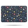 thumbnail image 1 of Pioneer Flower Floral Print Pattern Bathroom Rugs Mat, Non Slip Microfiber Bathroom Rug with Rubber Backing, Soft Mats for Bathroom Floor Tub Shower, 17"x27", 1 of 5