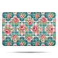thumbnail image 1 of Pioneer Flower Floral Print Pattern Bathroom Rugs Mat, Non Slip Microfiber Bathroom Rug with Rubber Backing, Soft Mats for Bathroom Floor Tub Shower, 17"x27", 1 of 5