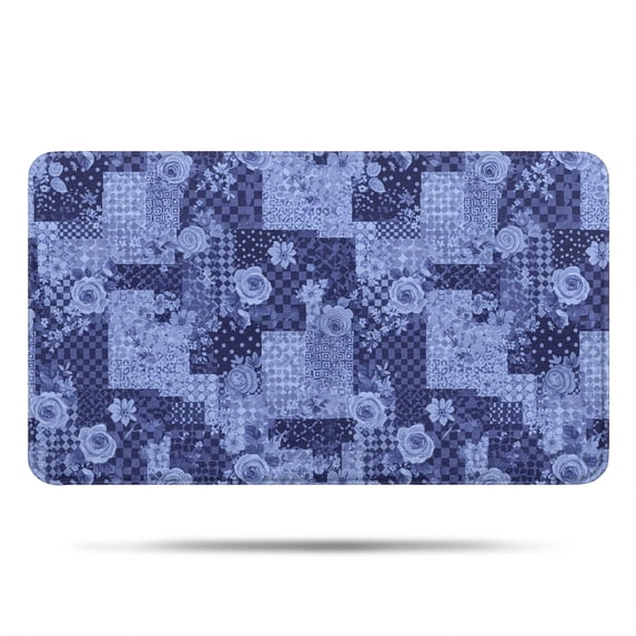 Pioneer Flower Floral Print Pattern Bathroom Rugs Mat, Non Slip Microfiber Bathroom Rug with Rubber Backing, Soft Mats for Bathroom Floor Tub Shower, 17"x30"