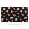 thumbnail image 1 of Pioneer Flower Floral Print Pattern Bathroom Rugs Mat, Non Slip Microfiber Bathroom Rug with Rubber Backing, Soft Mats for Bathroom Floor Tub Shower, 17"x30", 1 of 5