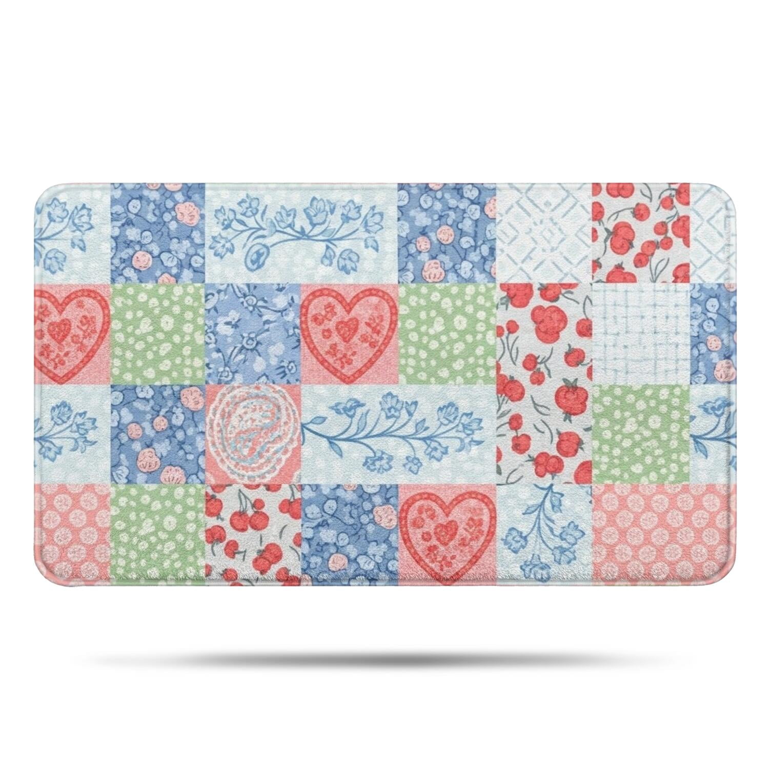 Pioneer Flower Floral Print Pattern Bathroom Rugs Mat, Non Slip Microfiber Bathroom Rug with Rubber Backing, Soft Mats for Bathroom Floor Tub Shower, 17"x30"