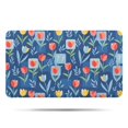 thumbnail image 1 of Pioneer Flower Floral Print Pattern Bathroom Rugs Mat, Non Slip Microfiber Bathroom Rug with Rubber Backing, Soft Mats for Bathroom Floor Tub Shower, 17"x30", 1 of 5