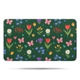 thumbnail image 1 of Pioneer Flower Floral Print Pattern Bathroom Rugs Mat, Non Slip Microfiber Bathroom Rug with Rubber Backing, Soft Mats for Bathroom Floor Tub Shower, 17"x30", 1 of 5