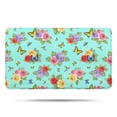 thumbnail image 1 of Pioneer Flower Floral Print Pattern Bathroom Rugs Mat, Non Slip Microfiber Bathroom Rug with Rubber Backing, Soft Mats for Bathroom Floor Tub Shower, 17"x30", 1 of 5