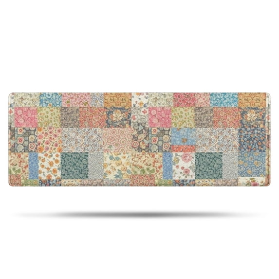 Pioneer Flower Floral Print Pattern Bathroom Rugs Mat, Non Slip Microfiber Bathroom Rug with Rubber Backing, Soft Mats for Bathroom Floor Tub Shower, 17"x47"