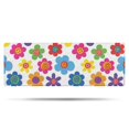 thumbnail image 1 of Pioneer Flower Floral Print Pattern Bathroom Rugs Mat, Non Slip Microfiber Bathroom Rug with Rubber Backing, Soft Mats for Bathroom Floor Tub Shower, 17"x47", 1 of 5
