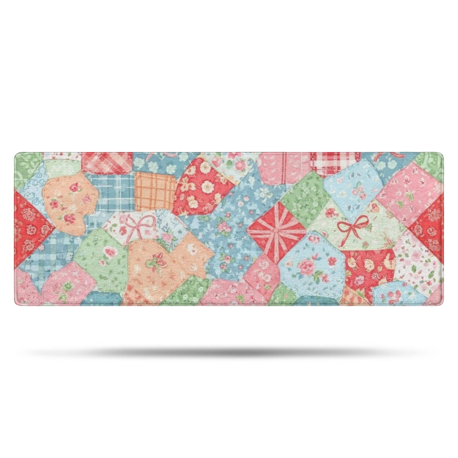 Pioneer Flower Floral Print Pattern Bathroom Rugs Mat, Non Slip Microfiber Bathroom Rug with Rubber Backing, Soft Mats for Bathroom Floor Tub Shower, 17"x47"