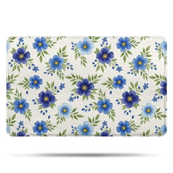 Pioneer Flower Floral Print Pattern Bathroom Rugs Mat, Non Slip Microfiber Bathroom Rug with Rubber Backing, Soft Mats for Bathroom Floor Tub Shower, 20"x32"